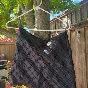 Presi Plaid black And Grey mini Skirt